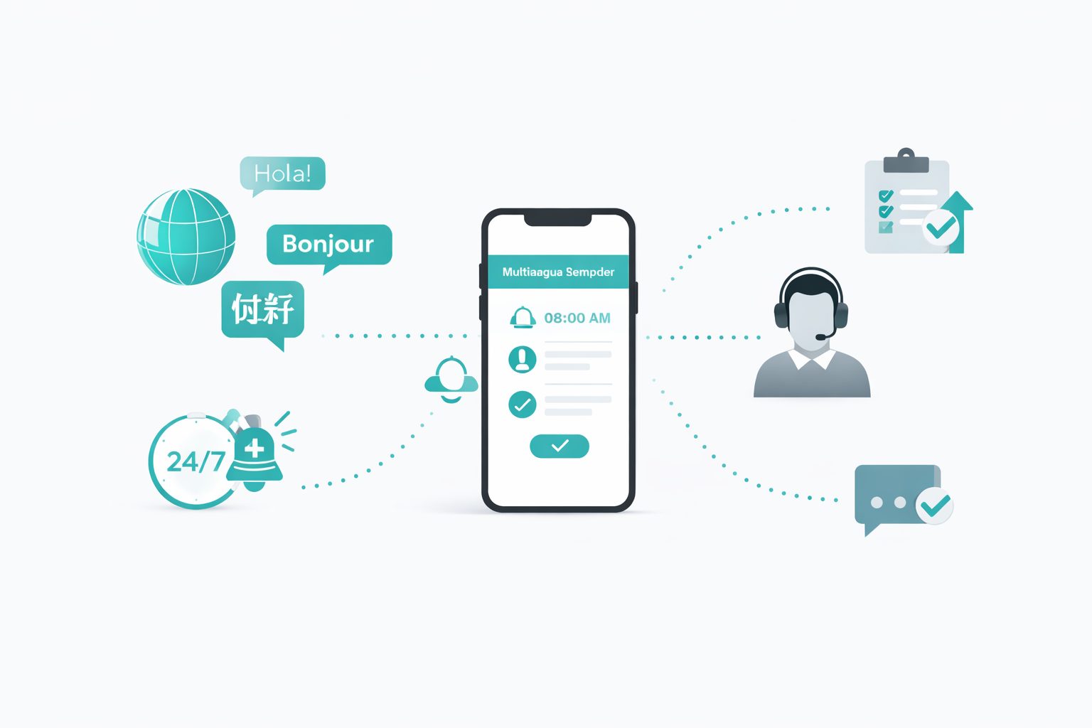 Global trial operations with multilingual concierge and regional logistics