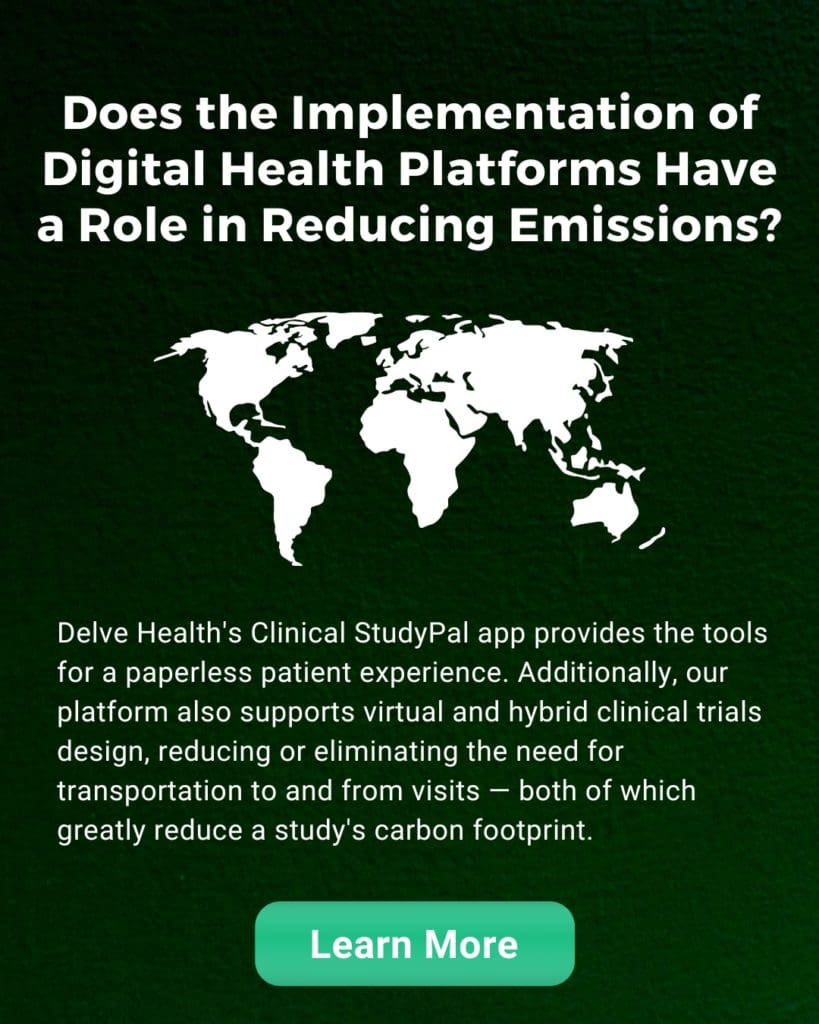 Our eClinical Trials platform and solution not only powers digital healthcare and virtual wards, but it is also good for our environment.